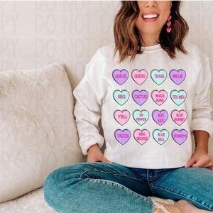 Texas Conversation Hearts Valentines Shirt